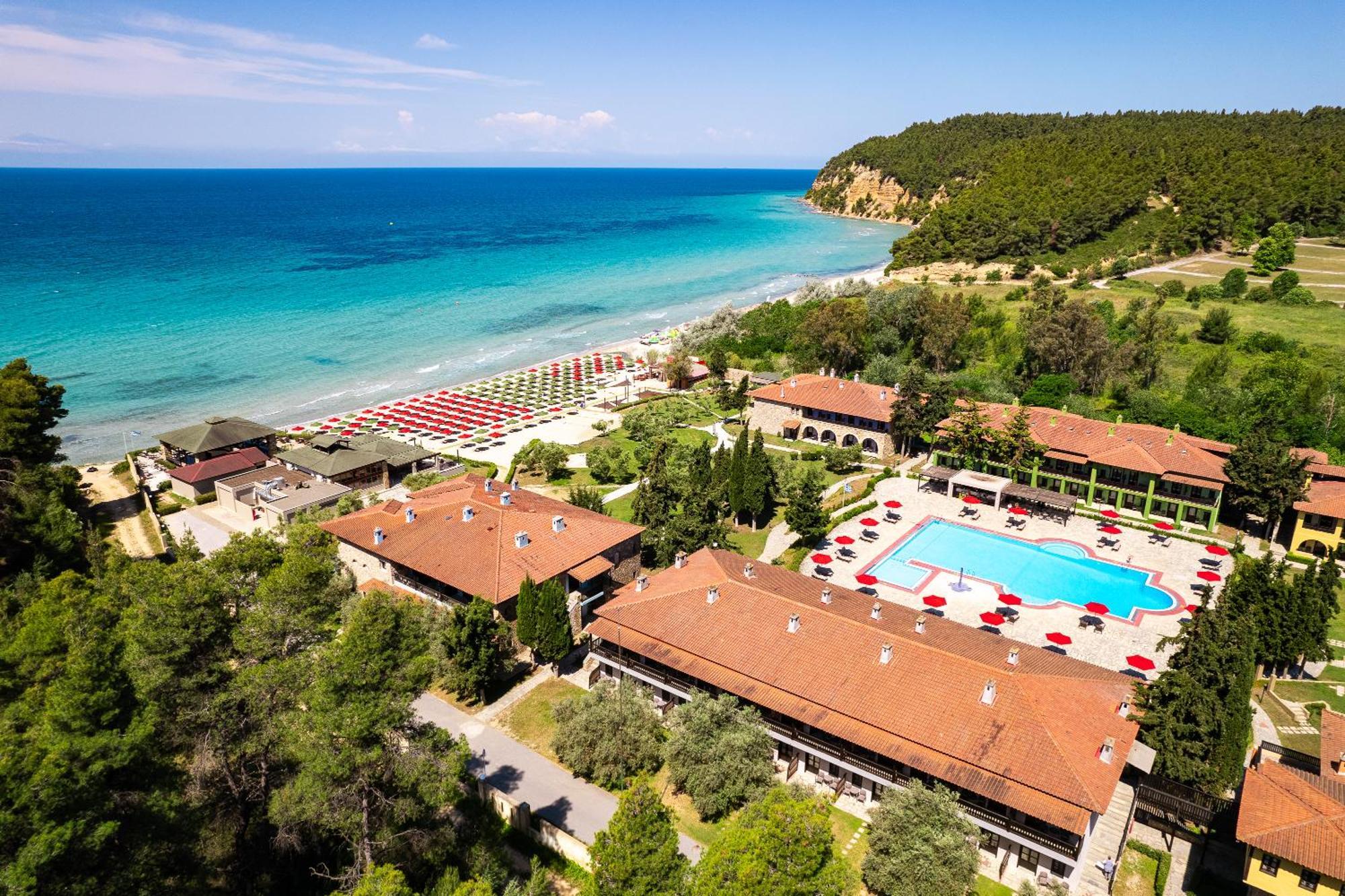 Simantro Resort Sani  외부 사진 Aerial view of the resort